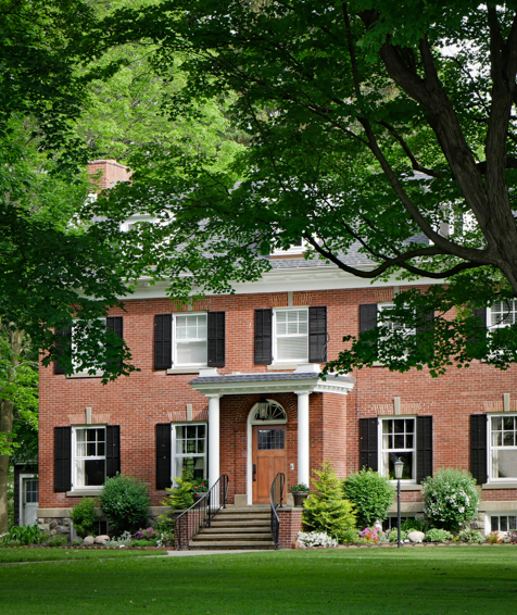 Brick house in nature.